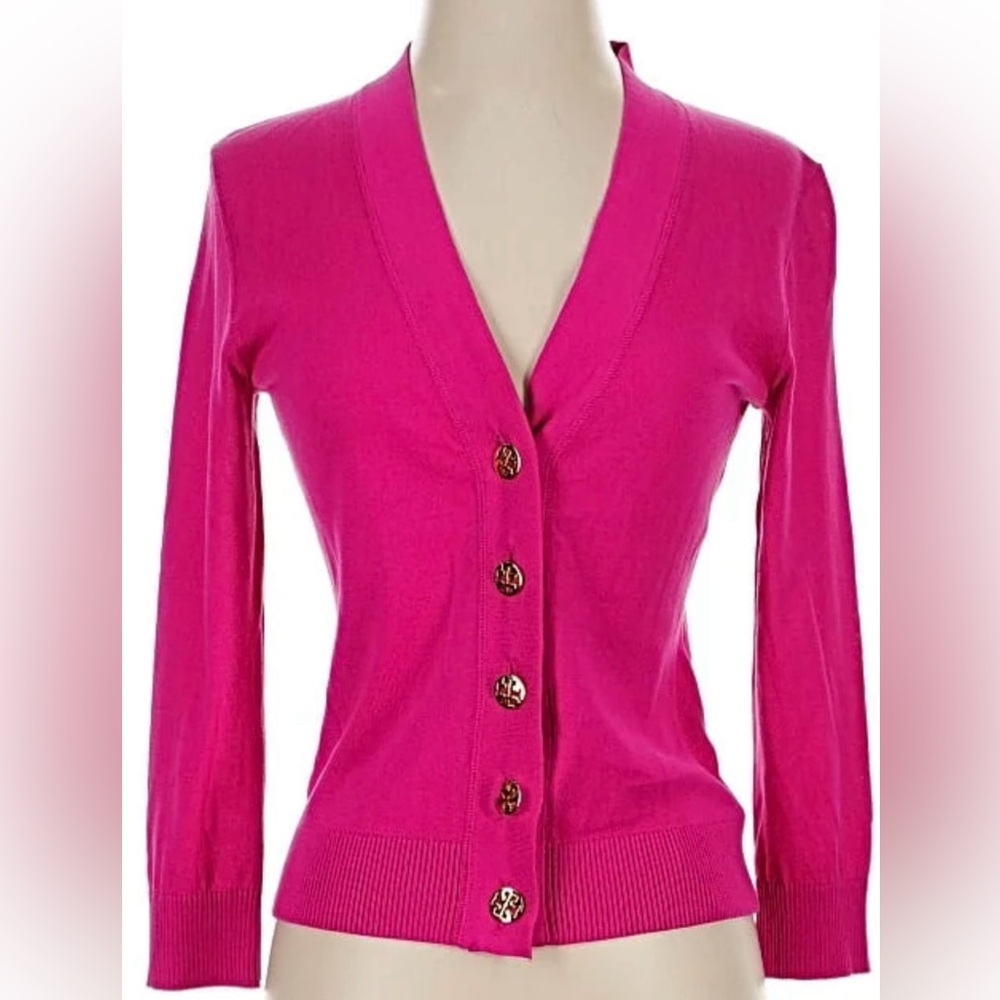 Tory Burch Pink Cardigan Sweater